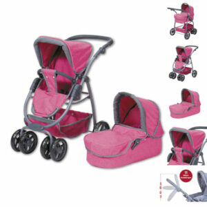 knorr toys® Puppenwagen Coco - berry rosa