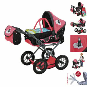 knorr toys® Puppenwagen Ruby NICI Theodor Carbon schwarz