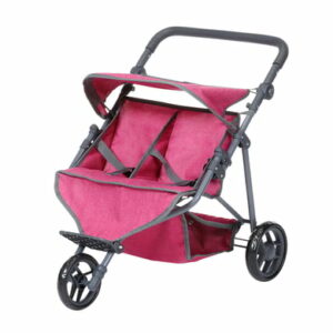 knorr toys® Zwillingspuppenwagen Duo - berry rosa