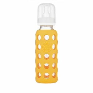 lifefactory Babyflasche aus Glas in mango 250 ml