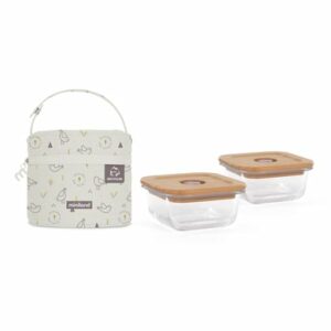 miniland Nahrungsbehälter-Set inklusive Transporttasche ecosquare chick