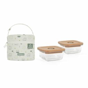 miniland Nahrungsbehälter-Set inklusive Transporttasche ecosquare frog