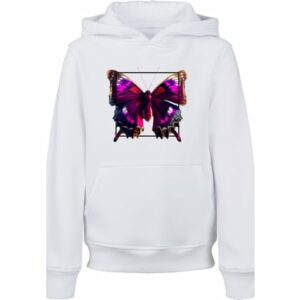 F4NT4STIC Hoodie Pink Butterfly HOODIE UNISEX weiß