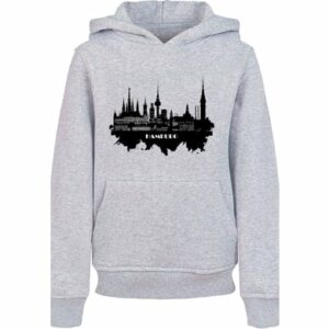 F4NT4STIC Hoodie Cities Collection - Hamburg skyline heather grey