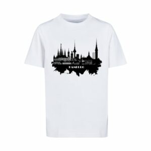 F4NT4STIC T-Shirt Cities Collection - Hamburg skyline weiß