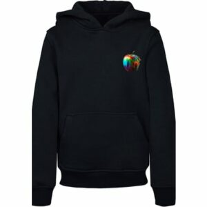F4NT4STIC Hoodie Colorfood Collection - Rainbow Apple schwarz