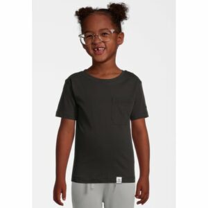 New Life T-Shirt TEE - CREW NECK PATCH POCKET Schwarz