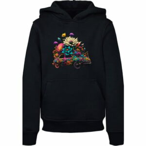 F4NT4STIC Hoodie Blumen Auto Hoodie schwarz