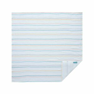 hibboux® Tagesdecken Musselin 75x75 Stripe Multicolor