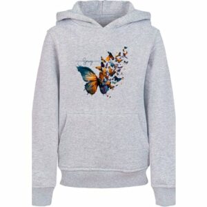 F4NT4STIC Hoodie Schmetterling Frühling Hoodie Unisex heather grey