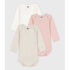 Petit Bateau Langarmbody 3er Pack Rosa