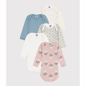 Petit Bateau Langarmbody 5er Pack Blumen