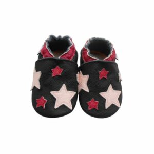 Mejale Baby Krabbelschuhe Sterne Schwarz Sterne Schwarz