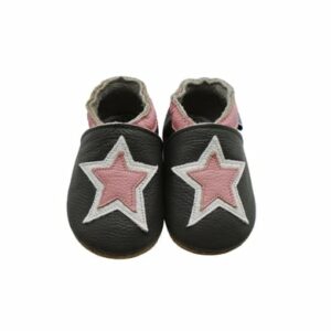 Mejale Baby Krabbelschuhe Stern Schwarz Stern Schwarz