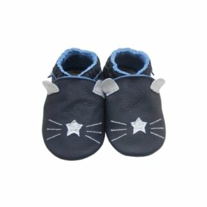 Mejale Baby Krabbelschuhe Mit Ohren Dunkelblau Mit Ohren Dunkelblau