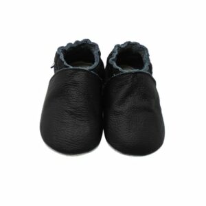 Mejale Baby Krabbelschuhe Einfarbig Schwarz Einfarbig Schwarz