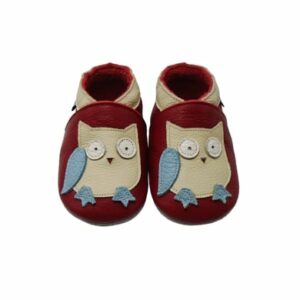 Mejale Baby Krabbelschuhe Eule Rot Eule Rot