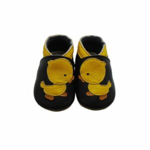 Mejale Baby Krabbelschuhe Ente Schwarz Ente Schwarz