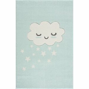 LIVONE Kinderteppich Kids love Rugs WOLKE mint/weiss