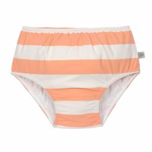 LÄSSIG Schwimmwindel Block Stripes weiß rosa orange