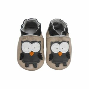 Bemesu Baby Krabbelschuhe Eule Beige Eule Beige