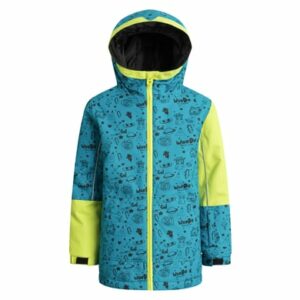 WeeDo Winterjacke COSMO UNIVERSE petrol_schwarz_print