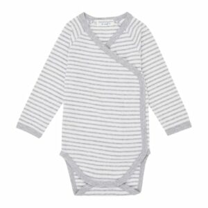 Sense Organics Langarmbody grey stripes