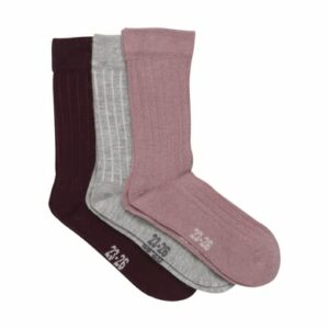 Minymo Wollsocken 3er Pack Burnished Lilac