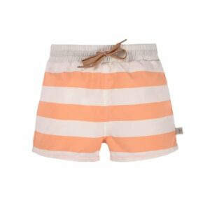 LÄSSIG Badehose Block Stripes weiß rosa orange