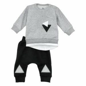 Baby Sweets 2tlg Set Shirt + Hose Lieblingsstücke Triangle schwarz grau