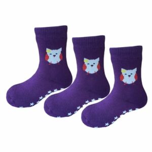 Yalion Baby Langsocken Eule Violett