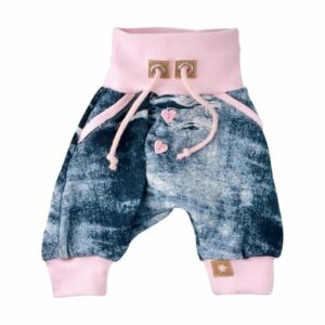 Land Juwelen Hose Handmade blau rosa