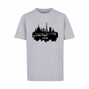 F4NT4STIC T-Shirt PARIS SKYLINE TEE UNISEX heather grey