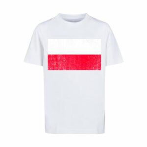 F4NT4STIC T-Shirt Poland Polen Flagge distressed weiß
