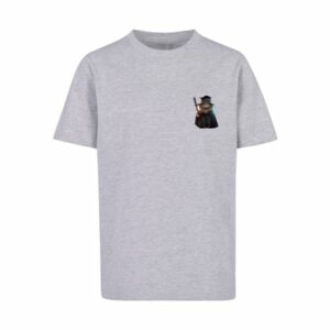 F4NT4STIC T-Shirt Wizard Cat UNISEX TEE heather grey