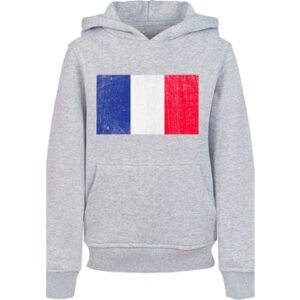 F4NT4STIC Hoodie France Frankreich Flagge distressed heather grey