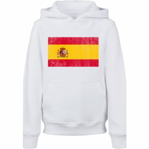 F4NT4STIC Hoodie Spain Spanien Flagge distressed weiß
