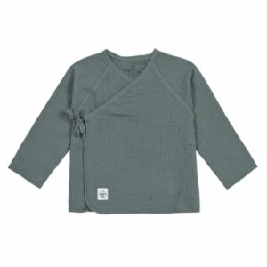 LÄSSIG Musselin Wickelshirt petrol green