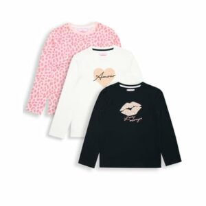 Threadgirls Langarmshirt Hayley Black/Pink/Cream