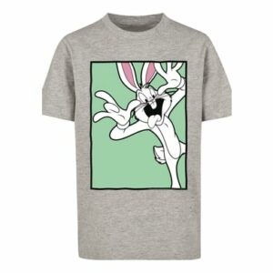 F4NT4STIC T-Shirt Looney Tunes Bugs Bunny Funny Face heather grey