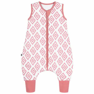 emma & noah Schlafsack mit Füßen Rauten Rosa TOG 2.5