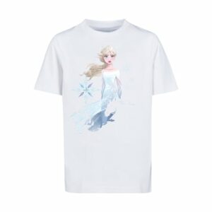 F4NT4STIC T-Shirt Disney Frozen 2 Elsa Nokk Wassergeist Pferd Silhouette weiß