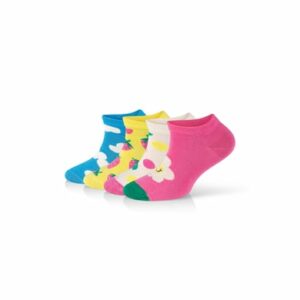 Happy Socks Sneakersocken 4-Pack Kids Low Daisy-Cloudy Strawberry multi_coloured