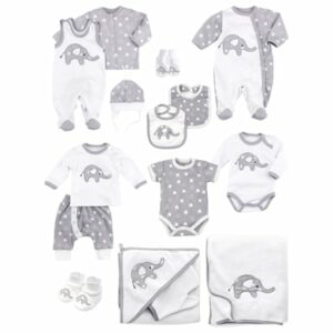 Baby Sweets Erstausstattung-Set Little Elephant weiß grau