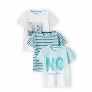 MINOTI 3er-Pack T-Shirts Mintgrün/Weiß