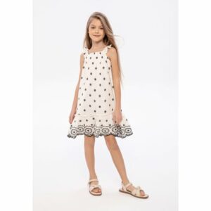 MINOTI Sommerkleid Weiß/Schwarz