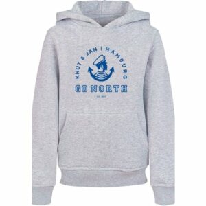 F4NT4STIC Hoodie Go North Knut & Jan Hamburg Logo heather grey