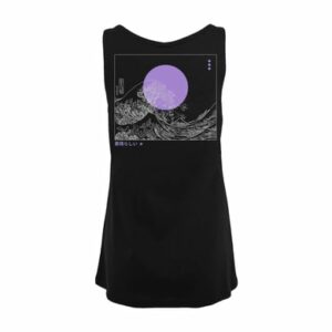 F4NT4STIC Ladies Tanktop Kanagawa Welle schwarz