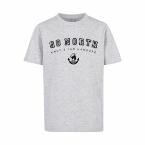 F4NT4STIC T-Shirt Go North Knut & Jan Hamburg heather grey