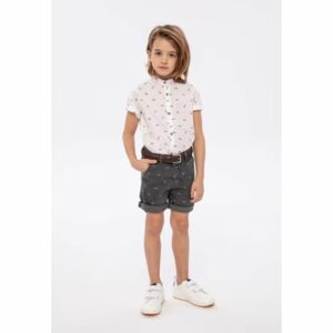 MINOTI Chinoshorts mit Tierprint Dunkelgrau